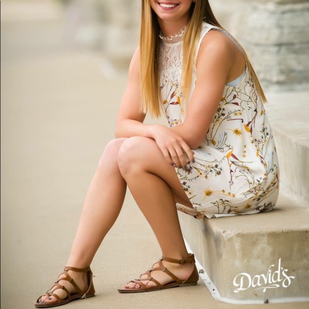 Cream floral dress